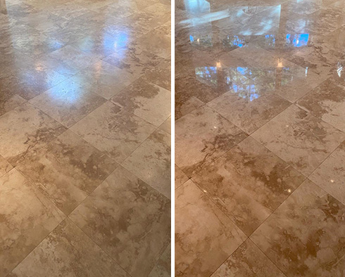How to Turn Back the Clock on a Faded Marble Floor with Honing and Polishing