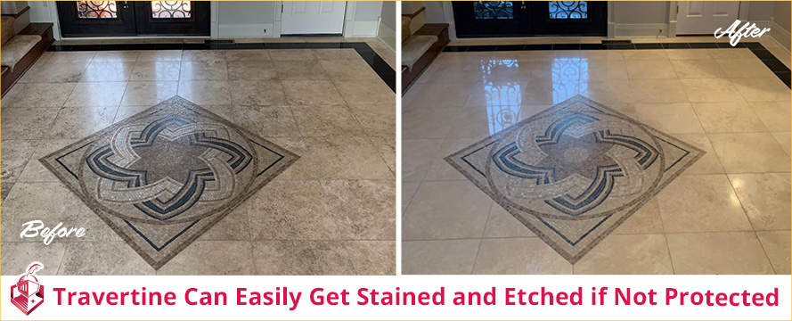 Travertine Can Easily Get Stained and Etched if Not Protected