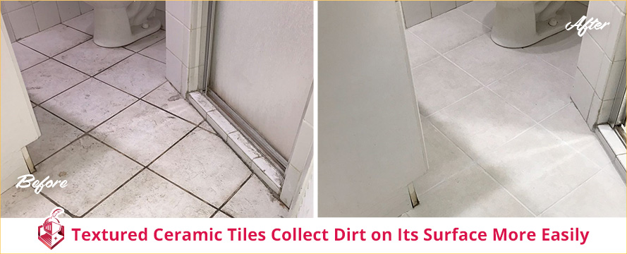Textured Ceramic Tiles Collect Dirt on the Surface More Easily