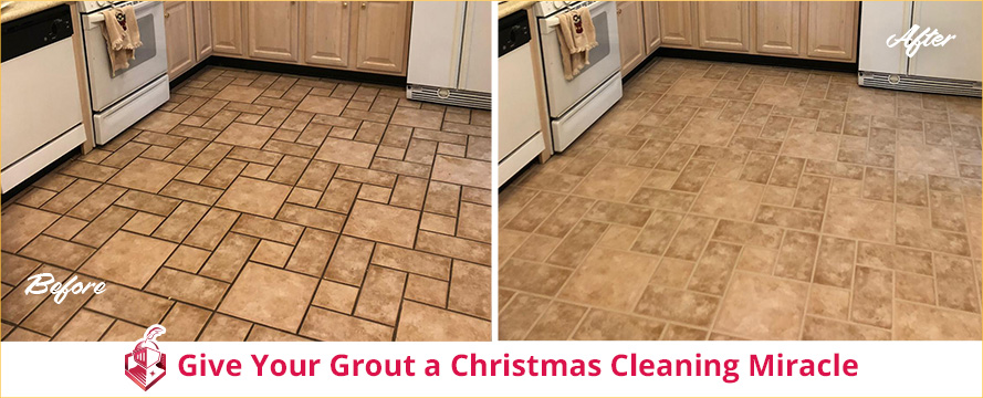 Kitchen Tile Floor After Professional Grout Cleaning