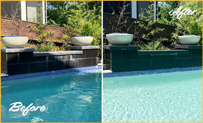  Jacuzzi Before and After Stone Cleaning and Efflorescence Removal