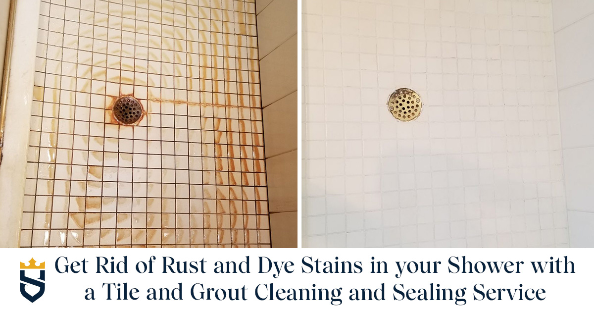 Get Rid of Rust and Dye Stains in your Shower with a Tile and Grout