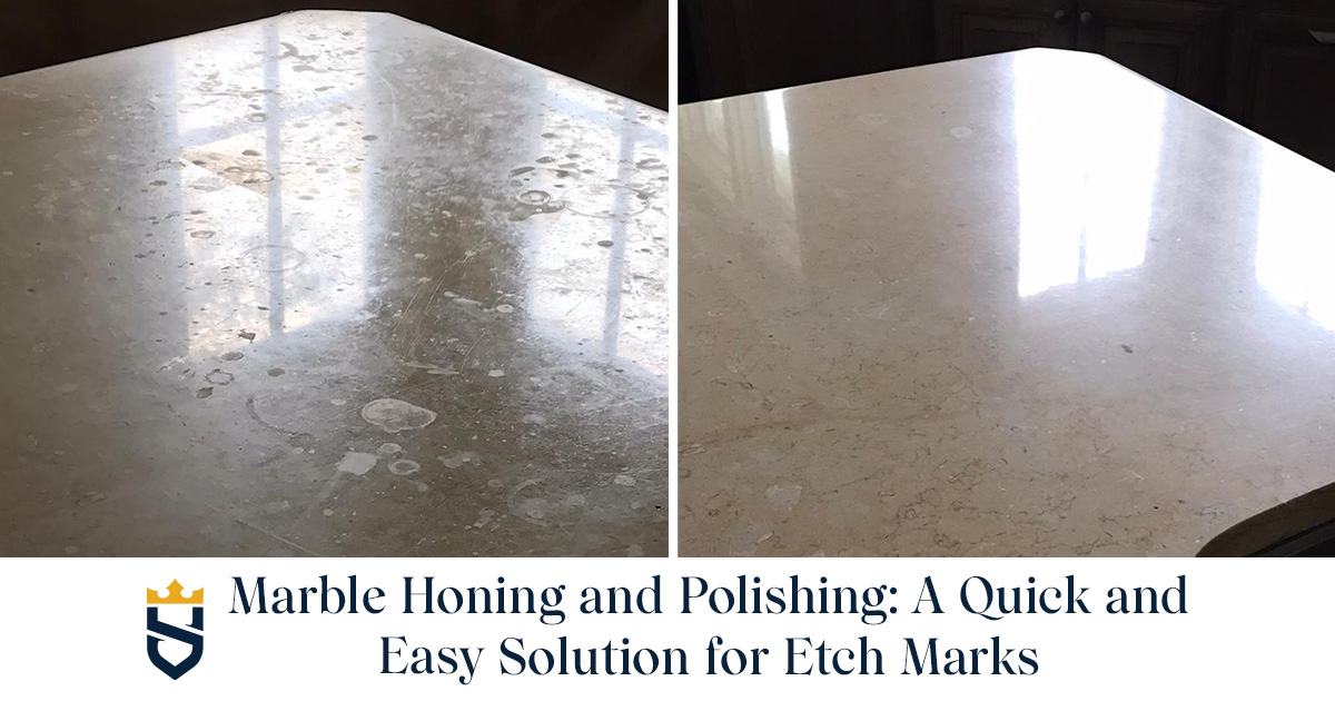Marble Honing and Polishing A Quick and Easy Solution for Etch Marks