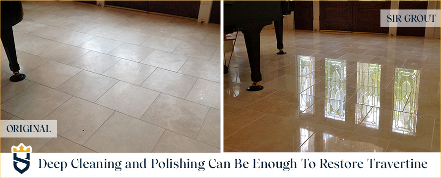 Deep Cleaning and Polishing Can Be Enough To Restore Travertine