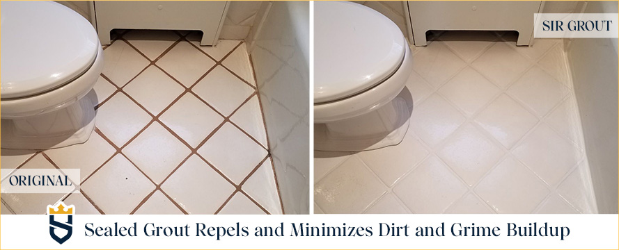 Sealed Grout Repels and Minimizes Dirt and Grime Buildup