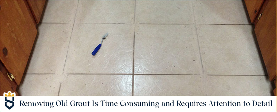 Picture of Grout Scraper on Tile Floor