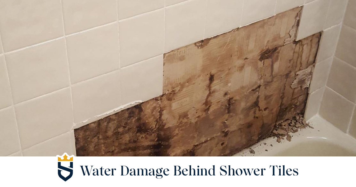Water Damage Behind Shower Tiles