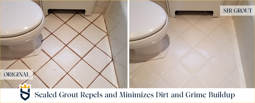 Sealed Grout Repels and Minimizes Dirt and Grime Buildup