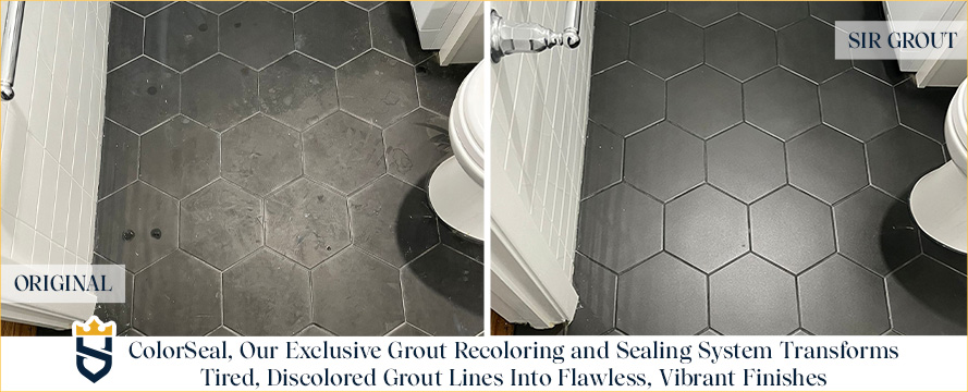 ColorSeal, Our Exclusive Grout Recoloring and Sealing System Transforms Tired, Discolored Grout Lines Into Flawless, Vibrant Finishes
