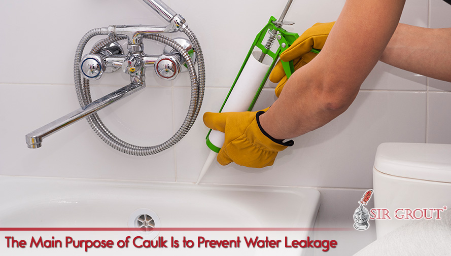 Picture of a Professional Caulking a Bathroom's Joint