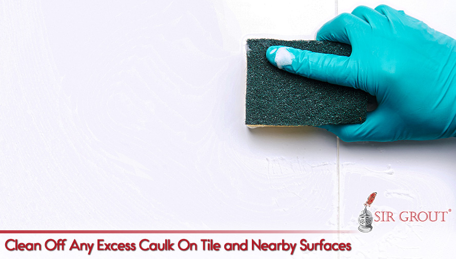 A Professional Caulking Includes Attention to Detail and Finish Clean Off Any Excess Caulk On Tile