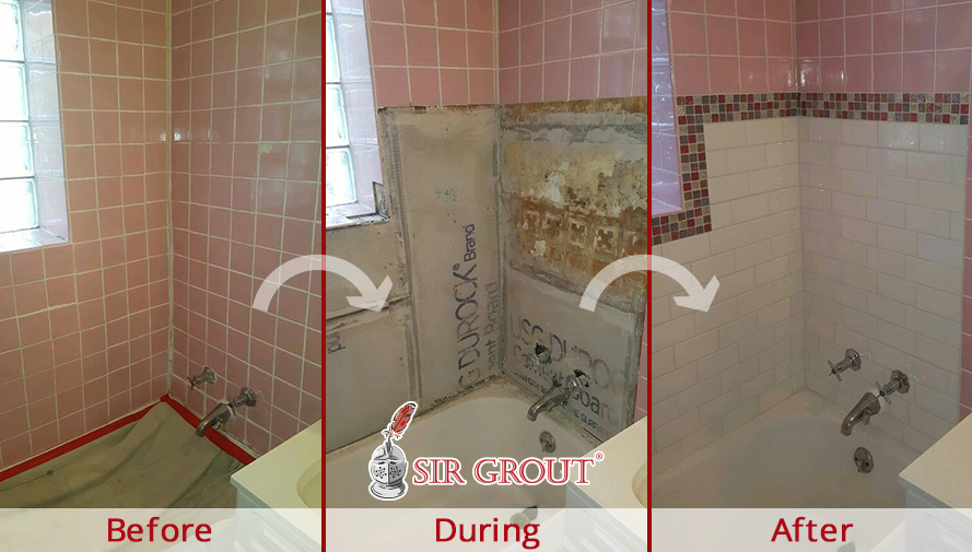 Water Damage Behind Shower Tiles - Water Leak Behind Bathroom Vanity