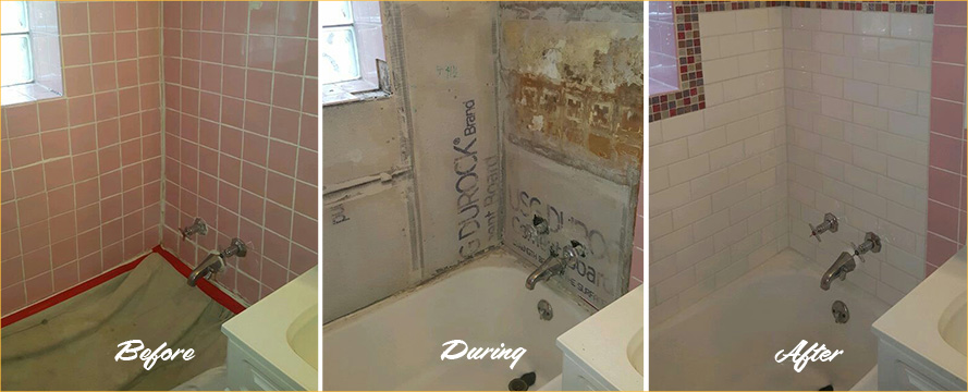Sir Grout's Shower Restoration Process From Tile Wall Teardown to Installation of New Tiles and Grout