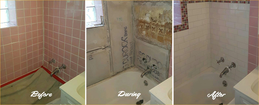 Sir Grout's Shower Restoration Process From Tile Wall Teardown to Installation of New Tiles and Grout