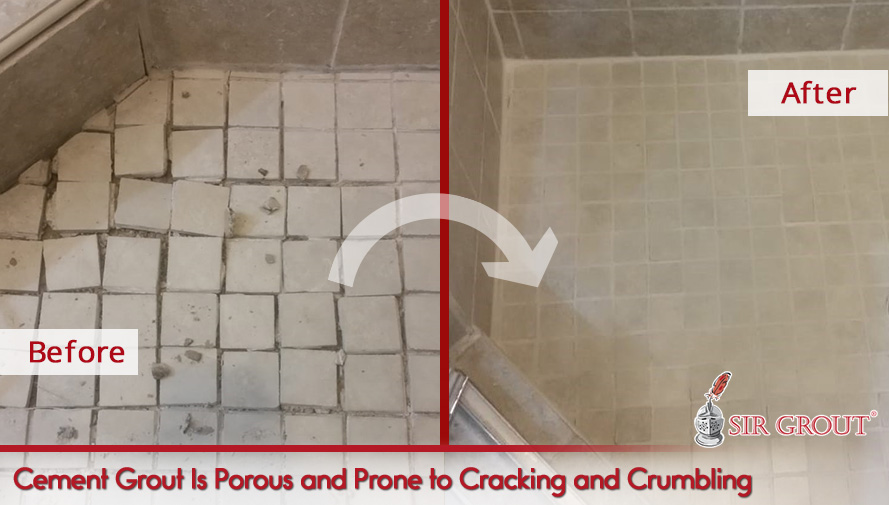 Cement Grout Is Porous and Prone to Cracking and Crumbling