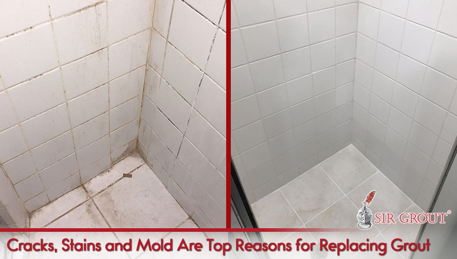 Crumbling, Discoloration and Damage Can Require Grout Restoration Cracked, Stained or Moldy Grout Are Top Reasons for Replacing Grout