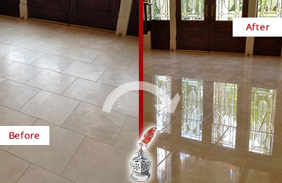 Residential Travertine Honing And Polishing Sir Grout