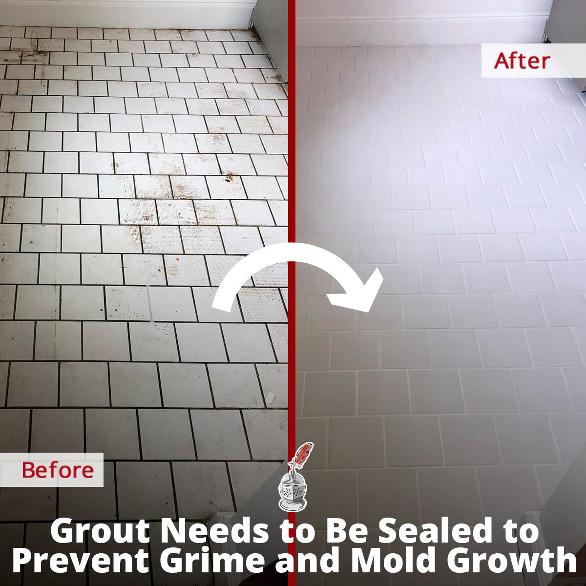 Grout Needs to Be Sealed to Prevent Grime and Mold Growth